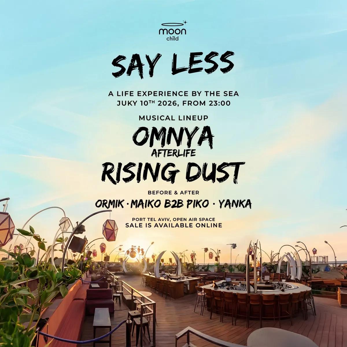 OMNYA x RISING DUST • FRIDAY OPEN AIR · תל אביב